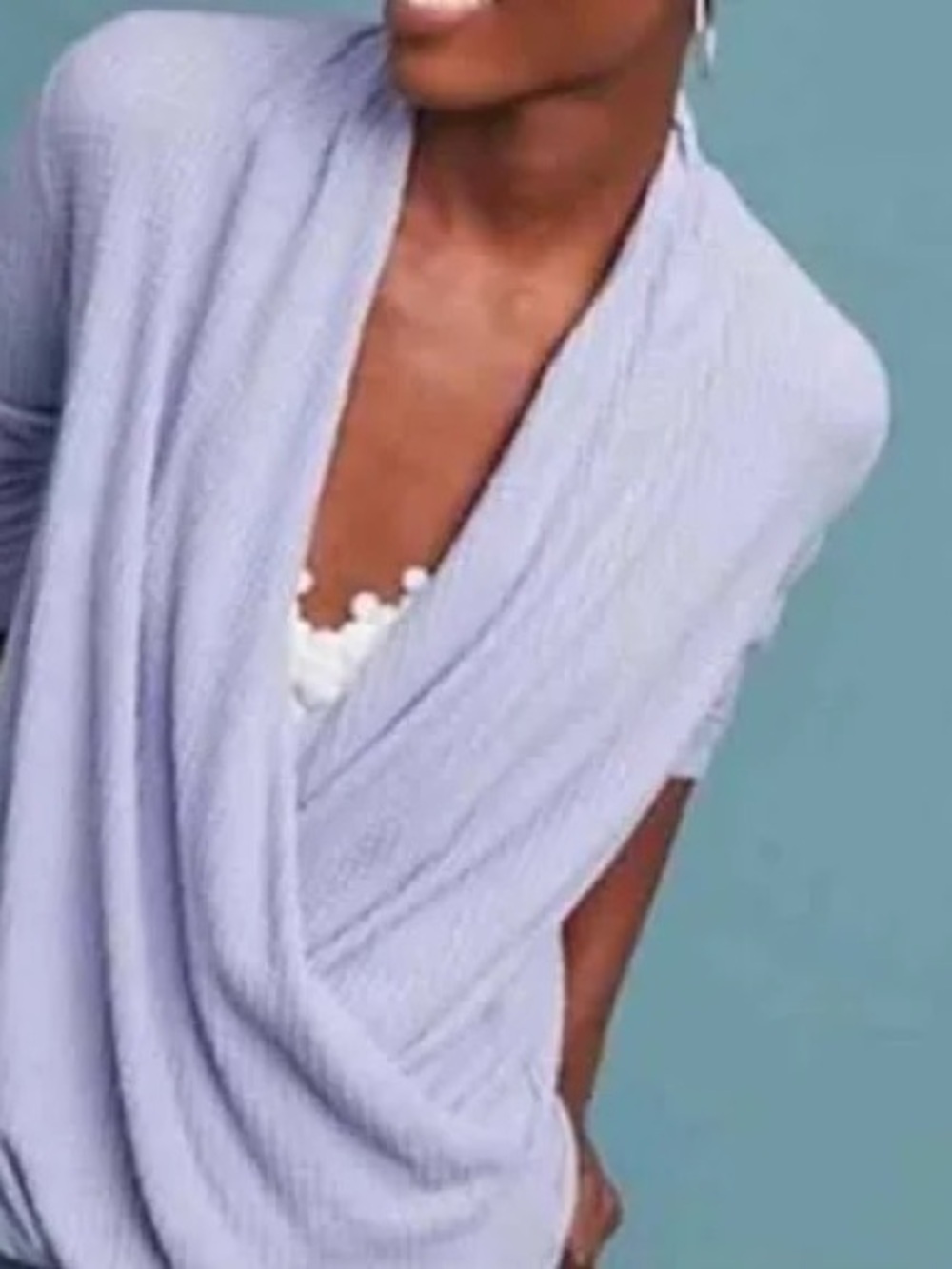 Anthropologie Lavender Ribbed Soft Knit Top by Akemi + Kin